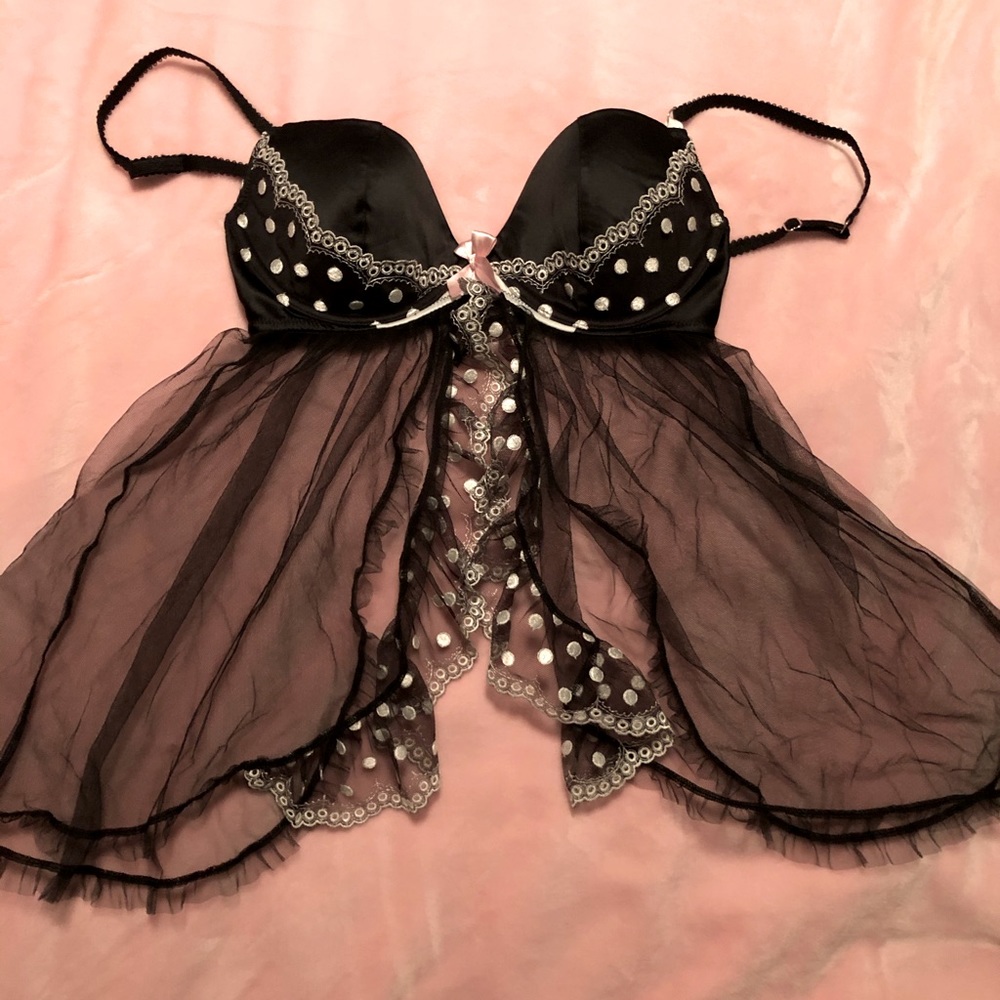 34C black Victoria’s Secret babydoll lingerie